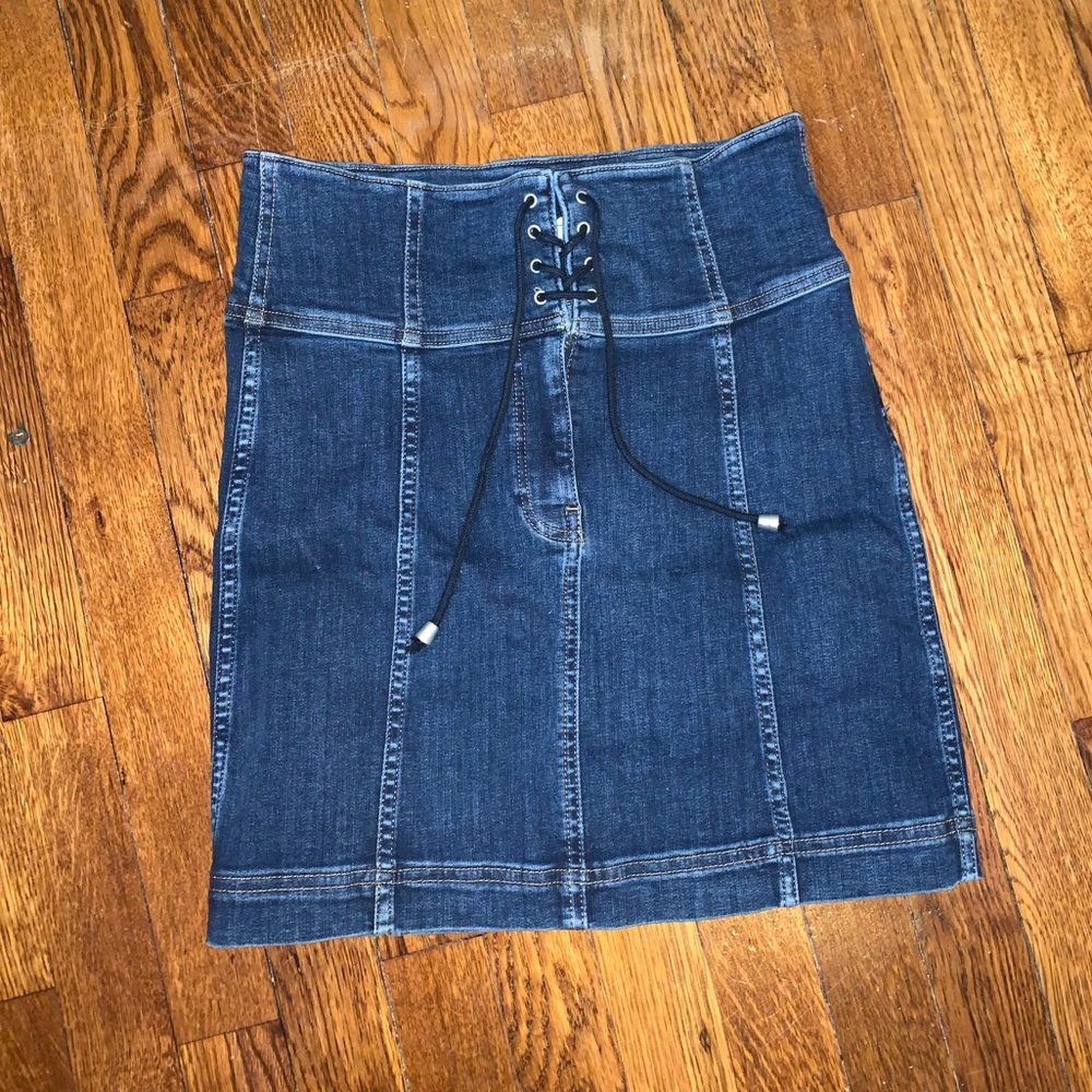 Free people jean skirt